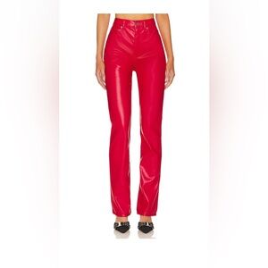 AFRM faux leather Heston straight leg pant